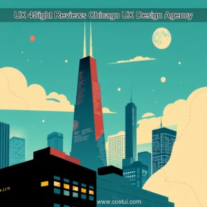 Artistic representation for UX 4Sight Reviews Chicago UX Design Agency