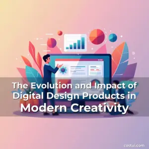 Artistic representation for The Evolution and Impact of Digital Design Products in Modern Creativity