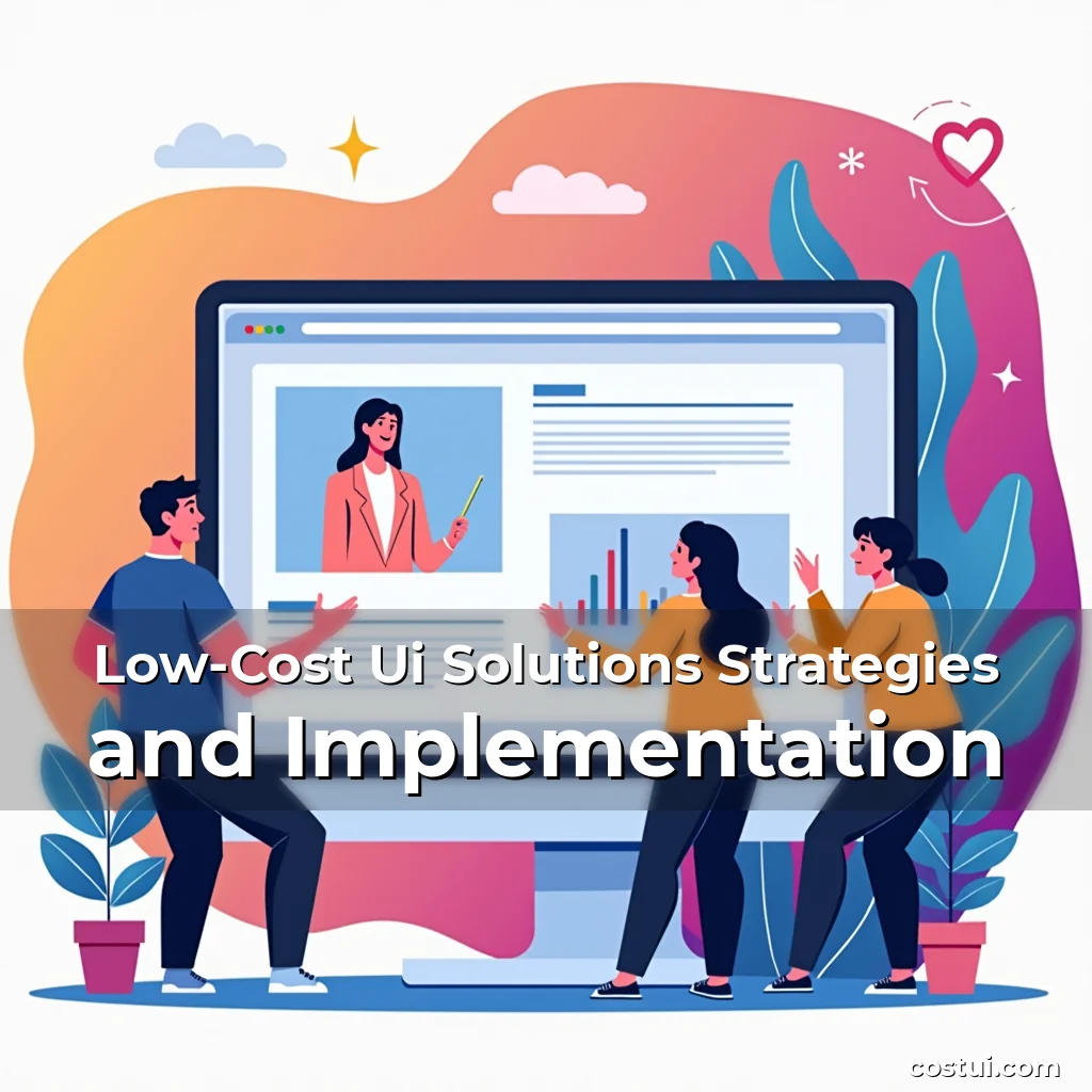 Artistic representation for Low-Cost Ui Solutions Strategies and Implementation