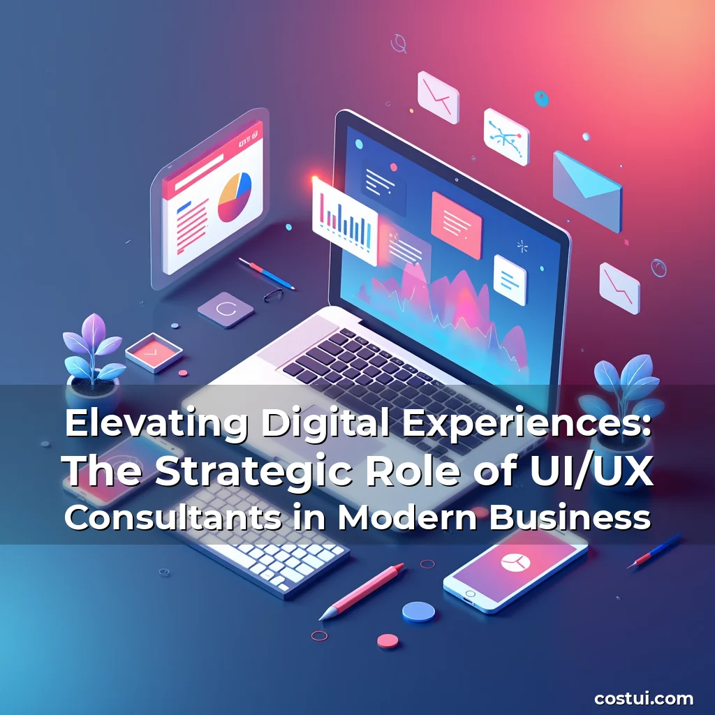 Artistic representation for Elevating Digital Experiences: The Strategic Role of UI/UX Consultants in Modern Business