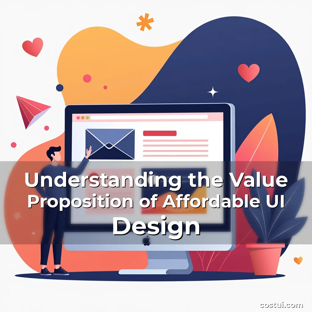 Artistic representation for Understanding the Value Proposition of Affordable UI Design